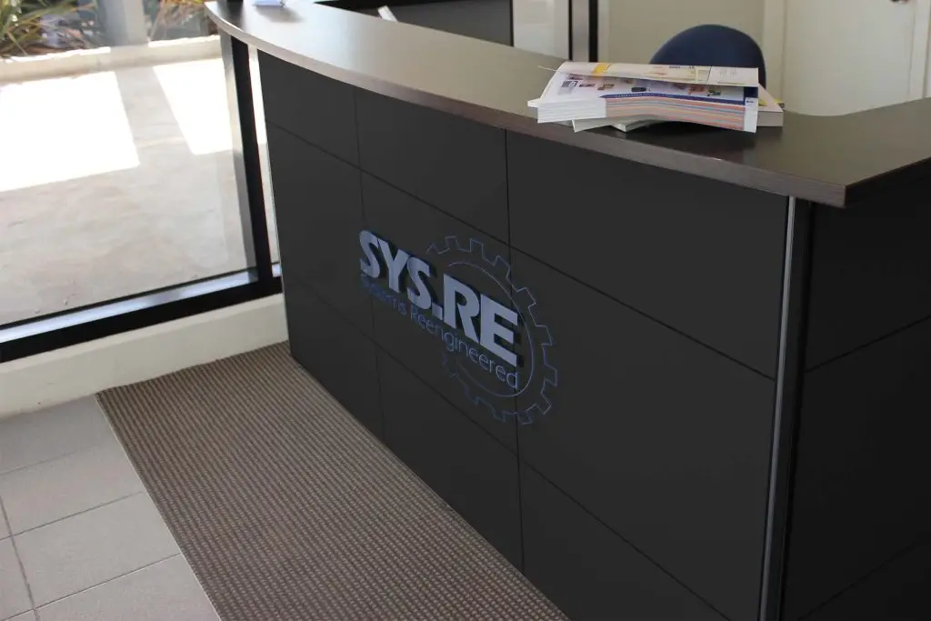 Reception desk 3D sign