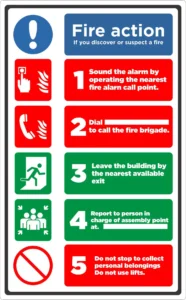 Fire action notice