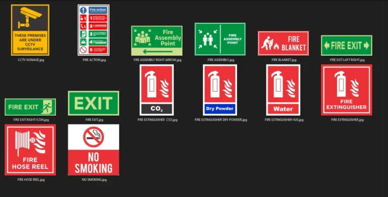 Fire and safety signage