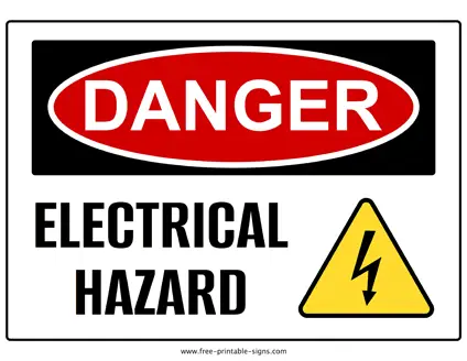 DANGER ELECTRICAL SIGN