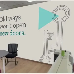 Printed custom textured in an office setting.