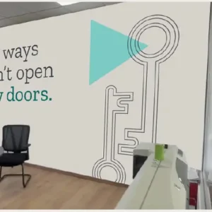 Printed custom textured installed in a Nairobi office..