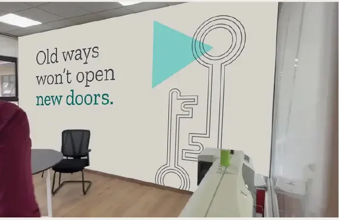 Printed custom textured installed in a Nairobi office..