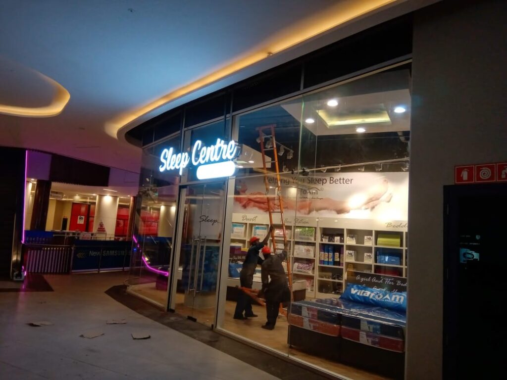 An LED 3D sign by Flexrad- a signage company based in nairobi