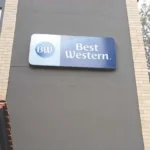 A light box sign with rounded corners at Nairobi, Upper Hill