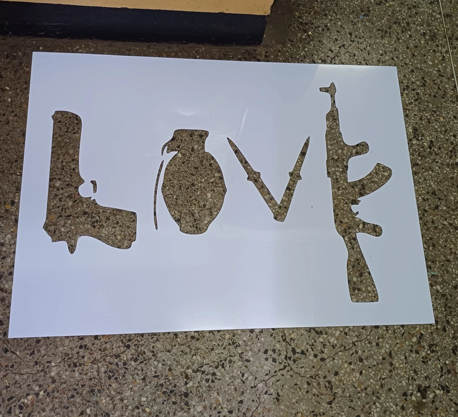 Artistic PVC stencil
