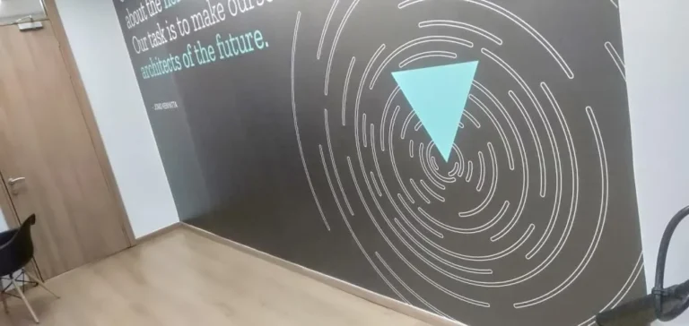Custom wallpaper installed in a Nairobi office