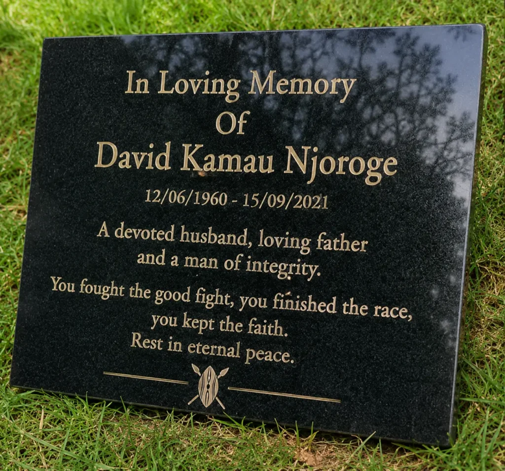 Marble and granite engraved plaques