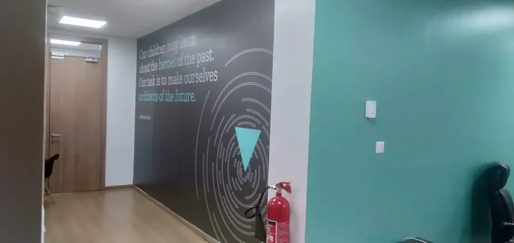 custom wallpaper design installed for our client Zutari in Nairobi