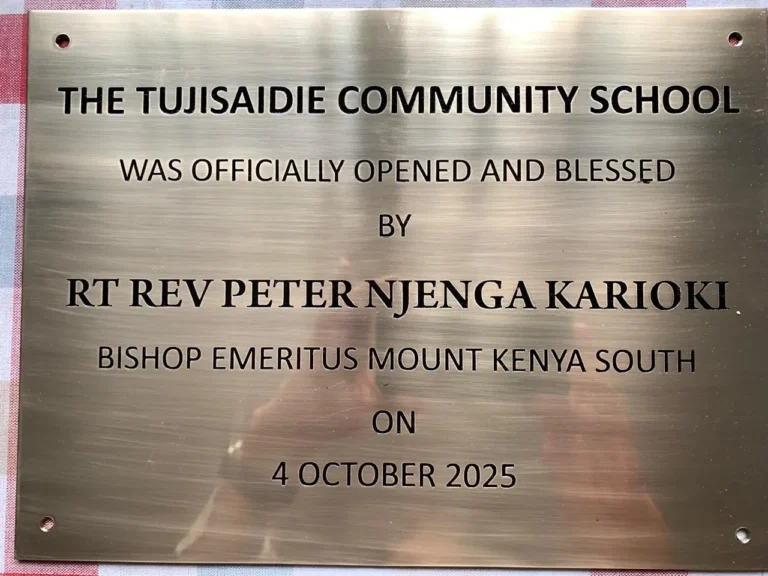 Engraved brass opening plaque