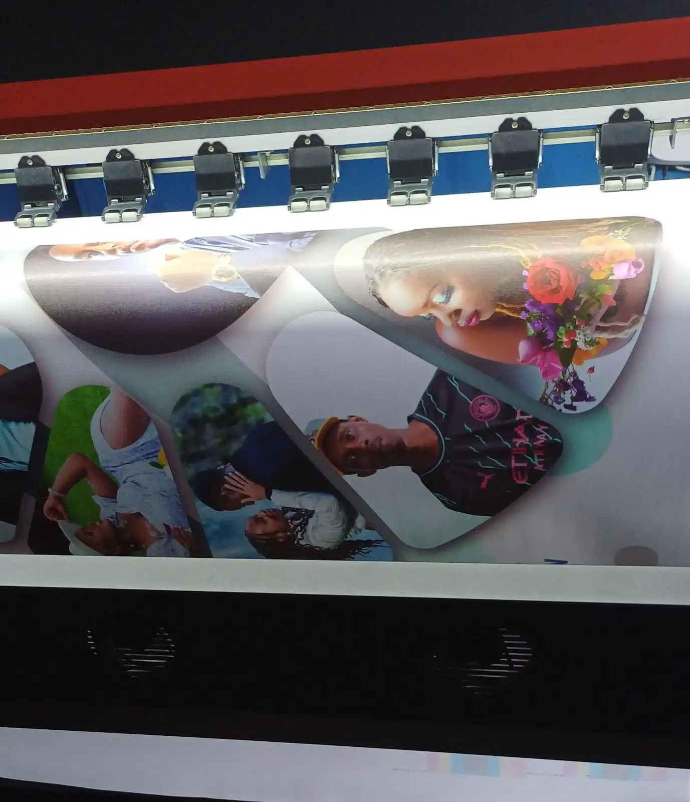Vinyl sticker printing on l arge format printer at Flexrad Ltd