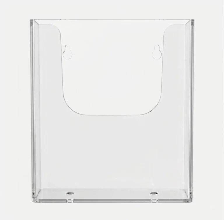 Wall mounted leaflet holder